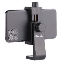 Phone Holder Smartphone Holder Clip Mount Phone Holder 360 Degree Rotation Mount Holder with Adjustable Clamp - Used on Tripod/Selfie Stick for Photography - Black