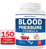 Longevity Blood Pressure Formula [150 Capsules] - with 12+ Natural Herbs. Best Blood Pressure Supplement