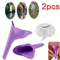 2pcs Female Urinal Outdoor Camping Travelling Urination Funnel Toilet Device(purple)