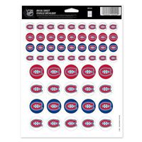 WinCraft NHL Montreal Canadiens Vinyl Sticker Sheet, 8.5" x 11"