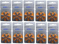 PowerOne Size 13 Batteries P13, 3 Pack (60 Batteries)