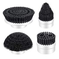 MECO 4pcs Replacement Brush Heads for Electric Spin Scrubber, Power Spin Scrubber Replacement Toilet Brush Heads for Cleaning Bathroom, Sturdy PP Bristles Apply to Electric Cordless Scrubber