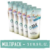 23.4° Life's perfect balance Baby Bottle Cleanser, Refill Pouch for Pump, Unscented, 5 Units, 84.5 Fl. Oz