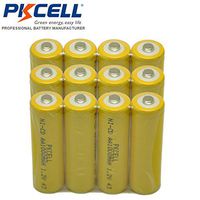 1.2V AA 1000mAh NI-CD Rechargeable Battery Button Top for Garden Landscaping Solar Lights 12Pcs