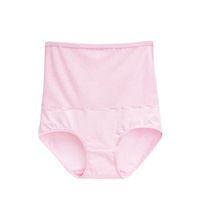 Women Underwear High Waist Seamless Warm Court Large Size Hip Solid Postpartum Briefs (XL, Hot Pink)