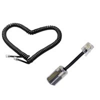 Telephone Cord Cable Landline Handset 9.8Ft Uncoiled Microphone Receiver Line Connector Copper Phone Volume Curve with 1PCS Anti-Tangle Telephone Cord Untangler 360 Degree Rotating Swivel Accessory