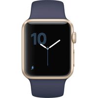 Apple Watch Series 1 Smartwatch 42mm, Gold Aluminum Case Midnight Blue Sport Band (Renewed)