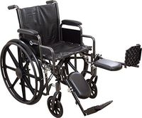 ProBasics Comfort Standard Wheelchair - Height Adjustable Seat - Flip Back Desk Arms - 300 Pound Weight Wapacity - Black - Elevating Leg Rest - 18" x 16" Seat