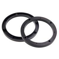 Mecion 2Pcs Universal Black 6.5" Round 15mm Depth Speaker Spacers for Auto Car