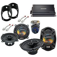 Compatible with Dodge Ram Truck 1500 2002-2008 Factory Speaker Upgrade Speakers & CXA300.4 Amp (Renewed)