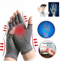 CDKZK Compression Arthritis Gloves Premium Arthritic Joint Pain Relief Hand Gloves Therapy Open Fingers Compression Gloves,1pair,L
