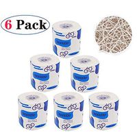 Yimeezuyu Toilet Paper Smooth 6 Rolls Soft 3-Ply Toilet Paper Strong and Highly Absorbent Hand Towels Family Bath Tissue Paper Bathroom Paper Rolls