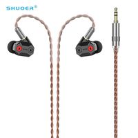 shuoer in Ear Monitor,Shuoer Tape IEM Earphones/Headphones Carbon Dynamic Drive in Ear Earphone, Sound Performance for Musician Audiophile with MMCX Detachable Cable(NO MIC)