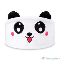 Sensory Wireless Earbuddies for Kids, Panda, Bluetooth Headphones for Sensitive Ears, Light Weight Washable Soft Fabric, Promote Easier Bedtime Routine, Home and Travel, Boys and Girls