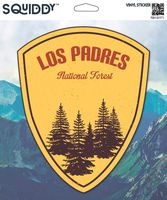 Squiddy Los Padres National Forest Hiking Camping - Vinyl Sticker Decal for Phone, Laptop, Water Bottle (3" high)