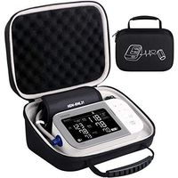 BOVKE Carrying Case Travel Bag for Omron 10 Series BP5450 Platinum Blood Pressure Monitor Premium Upper Arm Cuff Digital Bluetooth Blood Pressure Machine, (Black + Inside Gray)