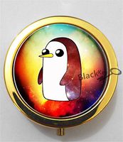 BlackKey Penguin 3-Compartment Decorative Pocket Gift Box Case Organizer for Pill, Color 2 -2003