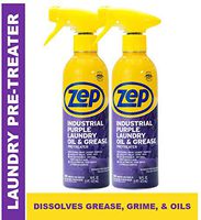 New! Zep Industrial Purple Laundry Oil and Grease Stain Lifter and Pre-Treater (Pack of 2) Great from Industrial Grease to Food Grease