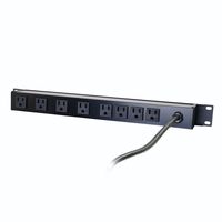 C2G/Cables to Go 16291 6' Wiremold Rack Mount 8-Outlet 120v/15a Lighted Switch Power Strip
