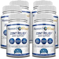 Research Verified Joint Relief - 100% Natural Glucosamine, MSM and Turmeric, Boswellia + Vitamins for Pain Relief and Joint Support - 6 Bottles (6 Months Supply)