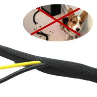 Cord Protector Wire Loom Tubing Cable Sleeve Split Sleeving Protect Wires from Rabbits, Cats and Other Pets (10 Ft)