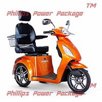 E-Wheels - EW-36 Slowpoke Scooter with Electromagnetic Brakes - 3-Wheel - Orange - Phillips Power Package TM - to $500 Value