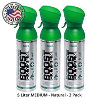 95% Pure Oxygen Supplement, Portable Canister of Clean Oxygen, Increases Endurance, Recovery, Mental Acuity and Performance (5 Liter Canisters, 3 Pack, Natural)