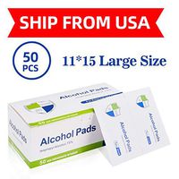 Alcohol Prep Pads, 75% Alcohol Disinfectant Cotton Slices, 50 Pcs Sterile Alcohol Gauze Pads Individually Wrapped Swap Pad Wet Wipe for home and outdoor use，4.33in x 5.9in/11 x 15cm