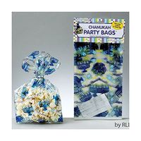 Chanukah Cellophane Party Bags with Twist Ties 12 per pack