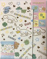 Sanrio Cinnamoroll Letter Set 12 Writing Paper + 6 Envelopes + 7 Stickers Stationary Japan (Clover)