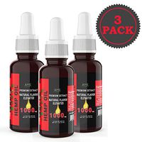 (Set of 3000mg) Premium Hemp Extract Oil Anxiety Relief Muscle Pain Relief Natural Calm Omega 3 6 9 Hip Joint Support 3 oz Made in USA