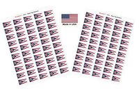 Made in USA! 100 Ohio 1.5" x 1" Self Adhesive State Flag Stickers, Two Sheets of 50, 100 Ohio Sticker Flags Total