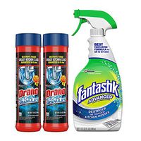 Drano Kitchen Granules Drain Clog Remover 17.6 Ounce, 2 Count + Fantastik Advanced Kitchen & Grease Cleaner, 1 Count