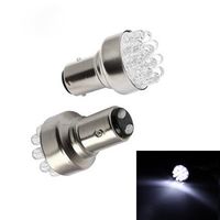Ecosin Fashion 2x BA15d Bright White 1157 12-SMD LED Car Brake Turn Signal Stop Tail Light Bulb