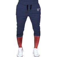 ASOBIMONO Mens Joggers Pants Sport Shorts Slim Fit Athletic Gym Workout Sweatpants Elastic Waist with Pockets Navy