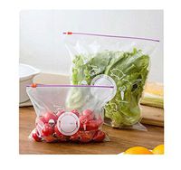 Edtoy 10 PCS Reusable Food Bag PVC Food Preservation Bag Airtight Seal Food Storage Versatile Cooking Bag Kitchen Cooking Utensil, Two Sizes