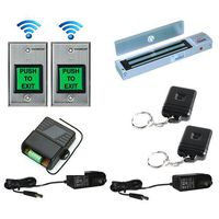 FPC-5183 One door Access Control outswinging door 600lbs Electromagnetic lock with Seco-Larm Wireless Remote and two Seco-Larm Wireless SD-8202GT-PEQ kit