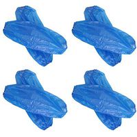 Healifty 200pcs Plastic Arm Sleeves Disposable Arm Covers Waterproof Oversleeves with Elastic End for Arm Protection