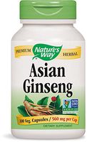 Nature's Way Asian Ginseng 560 Milligrams, 100 Vegetarian Capsules Pack of 2 Bottles
