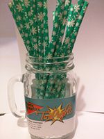 Christmas, Frozen, Holiday Snowflake, Vintage Paper Drinking Straws - 100 Count - Twilight Parties