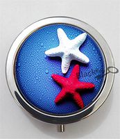 BlackKey Starfish 3-Compartment Decorative Pocket Gift Box Case Organizer for Pill, Color 1 -2195