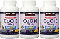 Kirkland Signature fKySk, COQ10 300 mg 100 Softgels (Pack of 3)