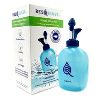 Res-Q-Rinse by SinOptim - Sinus Rinse Kit, Wash Your Nose, Fight Allergies and Colds, and Use as a Daily Nasal Rinse Solution - Easy to Use, No Gag, Fight Infection - Basic Kit w/ 3 Salines