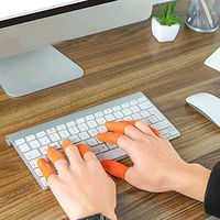 Elevin(TM) 👍👍 100 Prevent Slip Rubber Finger Cots Protector Fingertip Gloves Anti Static