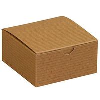 Aviditi Gift Boxes, 4" x 4" x 2", Kraft, Pack of 100 (GB442K)