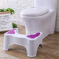 Bathroom Stool Squat Toilet Footstool Anti-Slip Mat Bathroom Assistant Foot Pad To Constipation Pile,Purple
