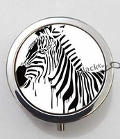 BlackKey Animal Zebra 3-Compartment Decorative Pocket Gift Box Case Organizer for Pill, Color 1 -1857