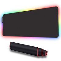 LUXCOMS RGB Soft Gaming Mouse Pad Large, Oversized Glowing Led Extended Mousepad ，Non-Slip Rubber Base Computer Keyboard Pad Mat，31.5X 11.8in