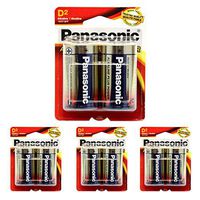 6 x Panasonic D Alkaline Plus Batteries LR20 All Purpose Home Office Battery