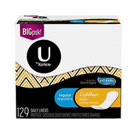 U by Kotex Lightdays Panty Liners, Regular, 129 Count - 3 Pack